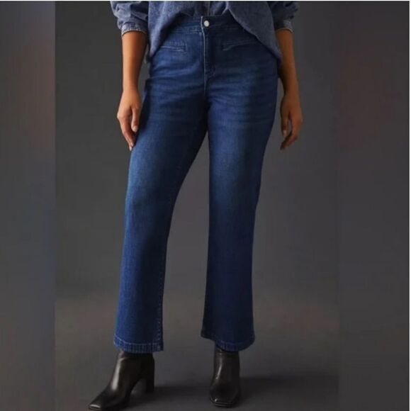 Anthropologie Maeve Essential High-Rise Cropped Jeans size 28 - Picture 1 of 8